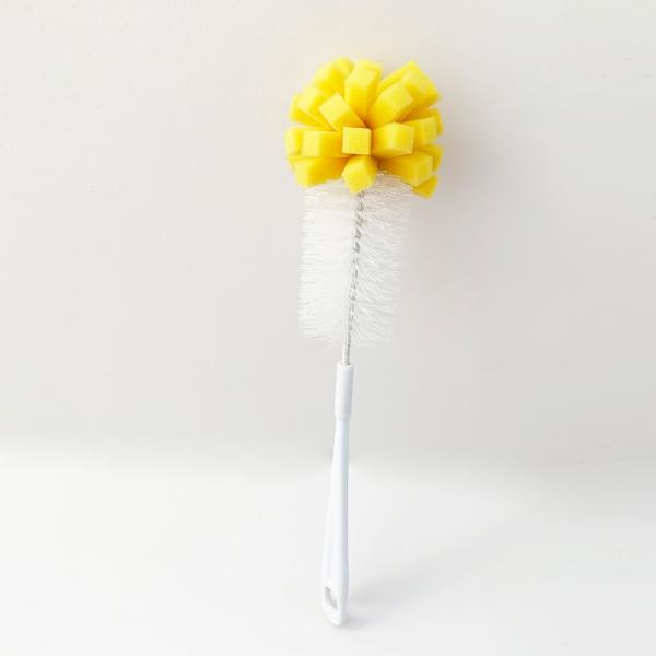 Adjustable Sponge Bottle Washer Brush Plastic Long Handle Cup Feeding Bottle Scrubber Brush