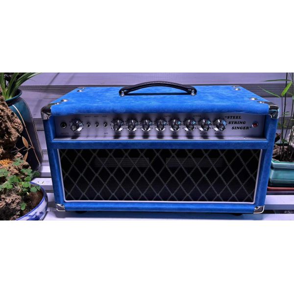 Custom D Style Steel String Singer Head 20W 50W 100W with Suede Blue Color, Grand Amplifier SSS Model