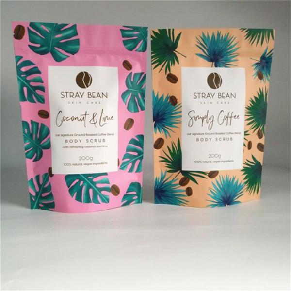 200g customized airtightbody scrub instant coffee sachet biodegradable coffee/tea packaging bag