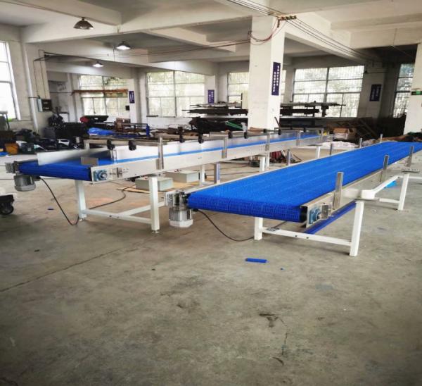 Blue Automated Conveyor Systems With More Lanes For Industry Production Needs