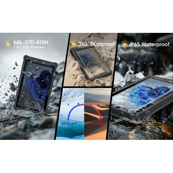 MIL-STD-810H Rugged PC Tablet ONE Rugged M80J 8 Inch Win11 Pro Outdoor Work