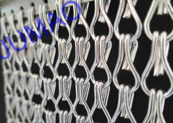 Silver Color Aluminum Metal Chain Link Curtains Durable For Ceiling / Wall
