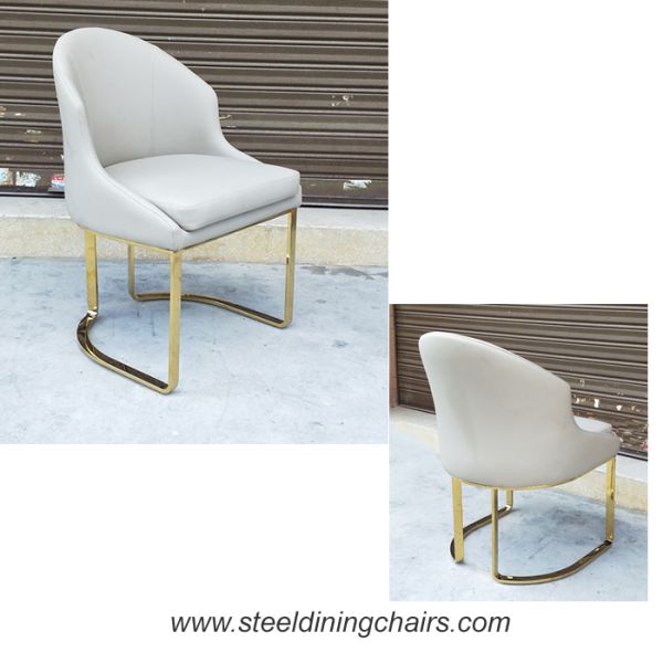Furniture Restaurant 52CM 90CM Stainless Steel Dining Chairs
