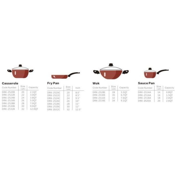 Series of Hot selling press aluminum cookware set use non-stick coating pans