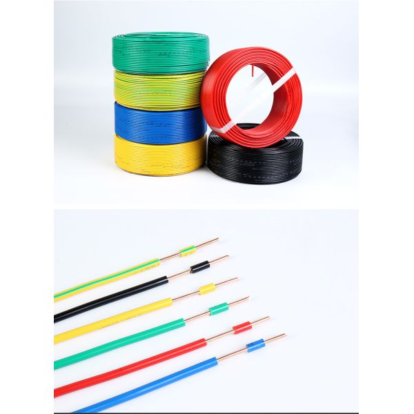 Одноядерный ПВХ изолированный электрический кабель 1,5 мм 2,5 мм 4 мм 10 мм 16 мм BV BVR THHN