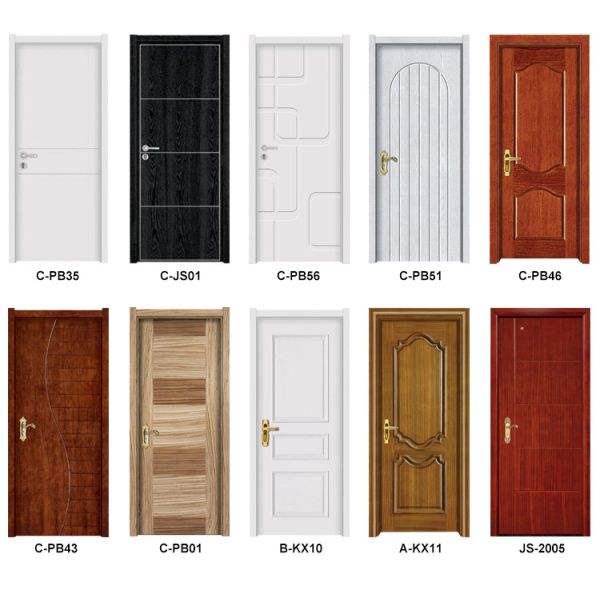 Modern Single Solid MDF Wood Doors 88cm Wooden Door For Entrance