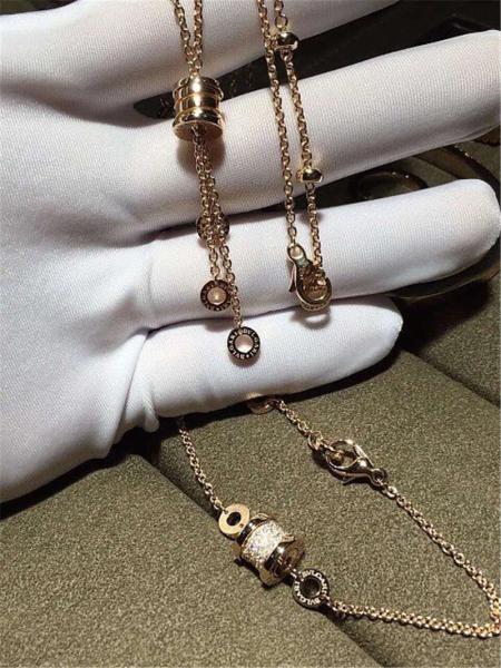   classic mini  spring  gold  necklace 18kt gold  with white gold or  yellow gold or  pink(rose)gold