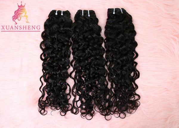Black Human Virgin Hair Italian Curly Extension