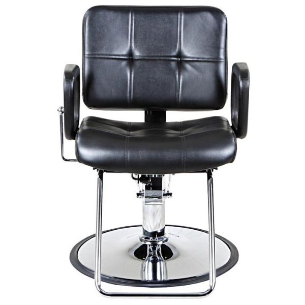 Shinning Chrome Salon Hydraulic Chair Reclining Backrest With U- Shaped Footrest