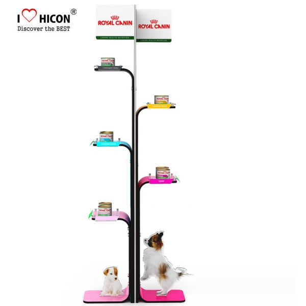 Entice Clients Pet Shop Flooring Dispay Stands Supplier Pet Food Store Fixtures
