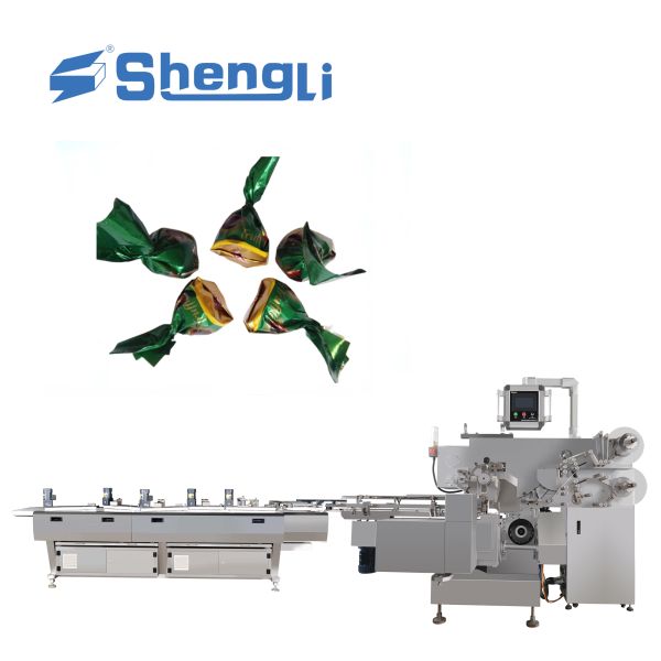 PET Film automatic chocolate packaging machine electric driven type suitable for chocolate wrapping applications in confectionery industry