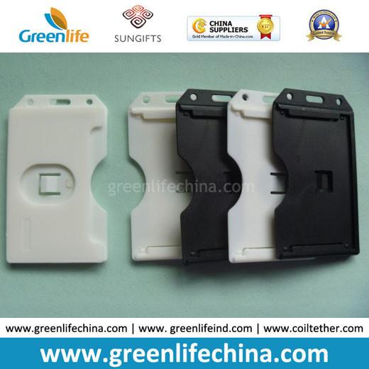 Office Using Business ID Card Holder Yellow Color Open Side
