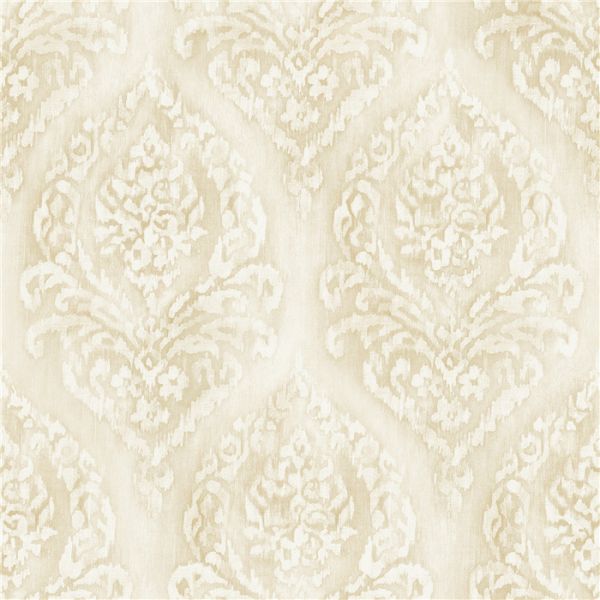 Classic Damask Non Woven Wallpaper Heat Insulation For Hotel , Home