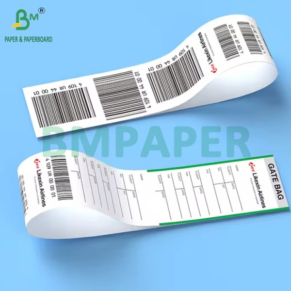 70 гр. Термоэтикетки авиакомпании Адгезивные теги для багажа Бумага 53,9 см х 5,5 см