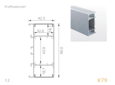Led profile with pc diffuser led Aluminum channel for LED Wall lighting