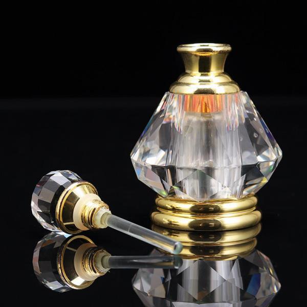Floral Crystal Perfume Bottle Wedding Gift 82X50X50MM