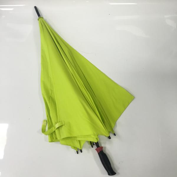 Windproof Black Compact Golf Parasol / Compact Golf Raincoat With Straight Handle