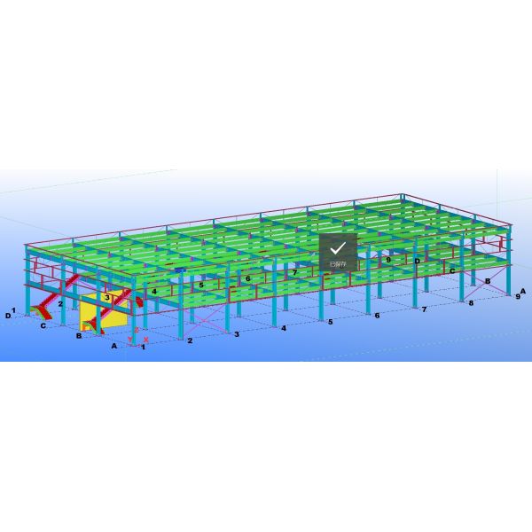 Heavy Load Bearing Prefabricated Steel Warehouse For Raw Material Stock Storage