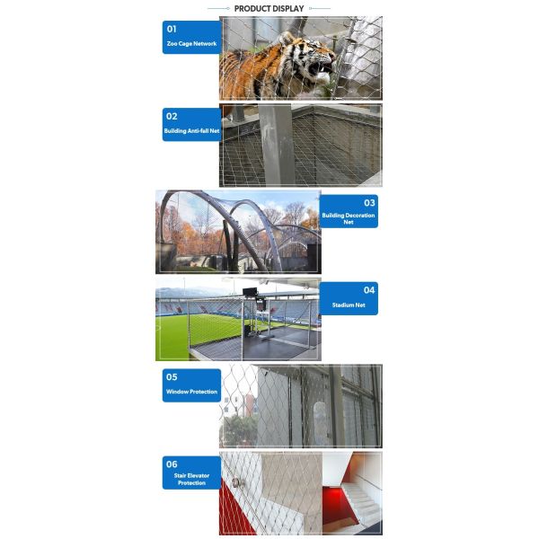 ячеистая сеть 60x60mm SS316 гибкая Inox для чистой загородки
