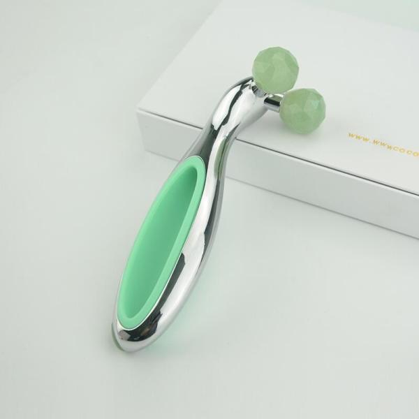 152*53.6*50mm Natural 3d V Shape Face Massager Jade Stone Facial Roller