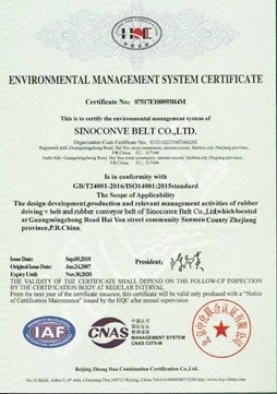 Ningbo Sinoconve Belt Co., Ltd. Сертификации