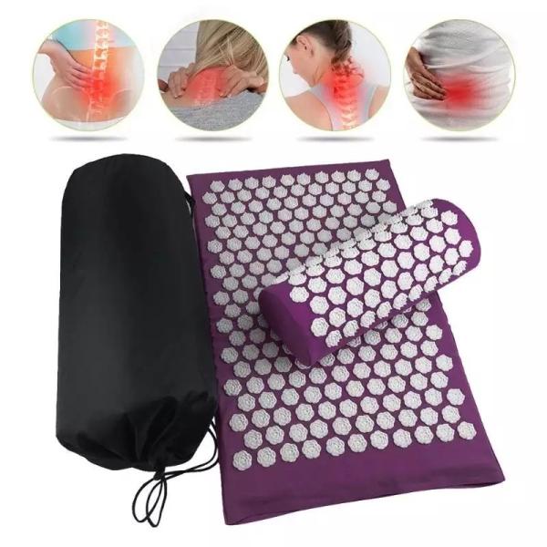 Massager Cushions Lotus Acupressure Mat Pillow Head Neck Anti Stress Needle Massager