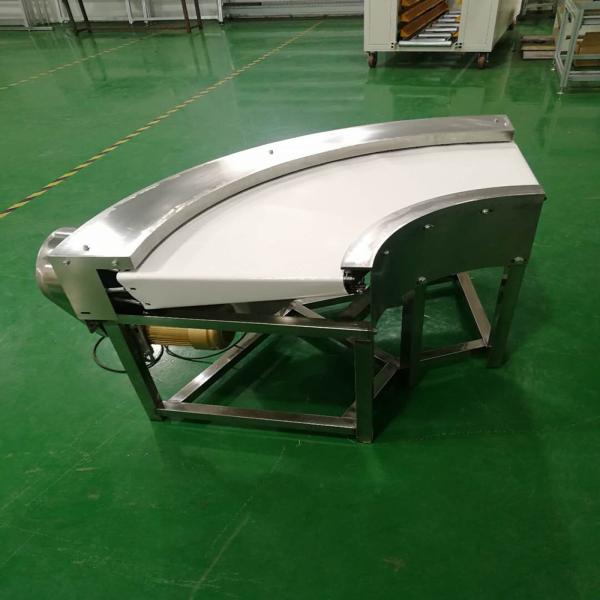 Stainless Steel 90 Degree Curve Conveyor , 90 Degree Turn Belt Conveyor Motorized