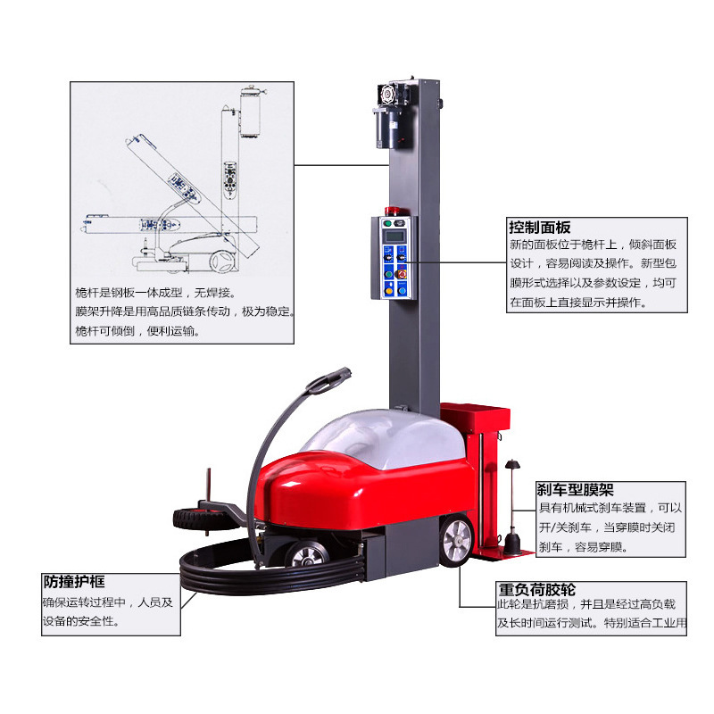 Factory Automatic Intelligent Robot Self-propelled Surround Wrapping Machine