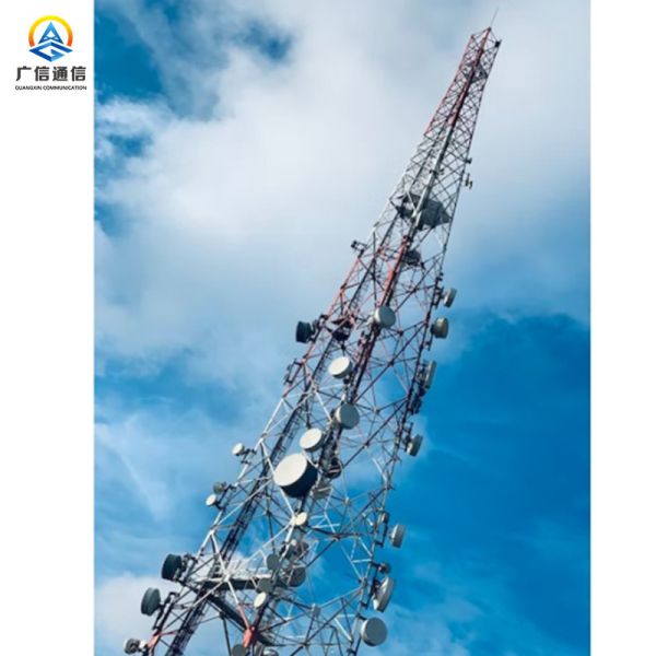 4G Wifi Network Internet Antenna Tower 15m 25m 30m Hot Dip Galvanization