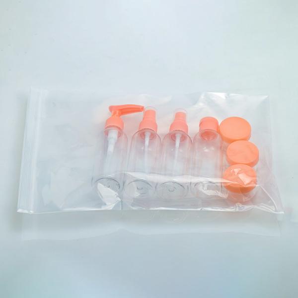 Material plástico PET transparente Conjunto de viagem portátil garrafa de spray loção garrafa frasco de plástico