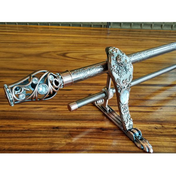 quality aluminium iron metal curtain rod bracket window curtain rod support bracket rose 28/19 Curtain rod bracket