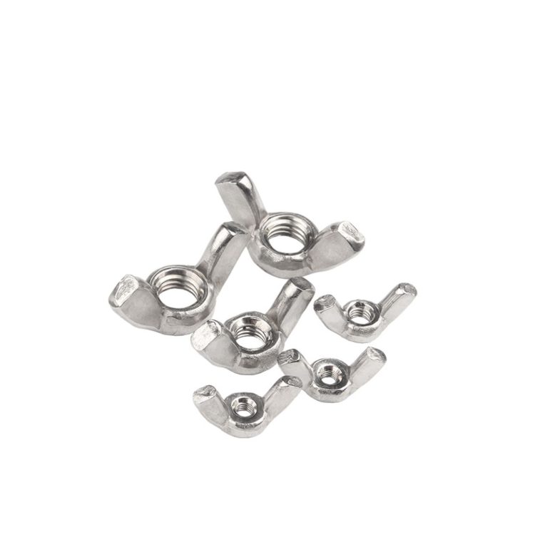 SUS304 Tamaños de minería M3 M4 M5 M6 M8 M6 Frutos secos de ala por DIN 315 316 Cabeza redonda de acero inoxidable