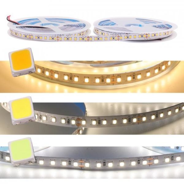 Светодиодная лента DC12V SMD 2835 холодная белая термостойкая 120LED/M