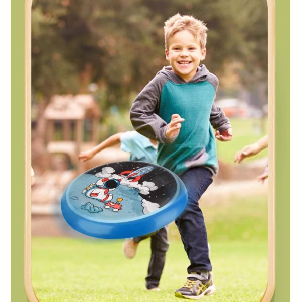 Disco volador suave de poliuretano PU personalizado para entrenamiento de mascotas, juguete Frisbee para perros