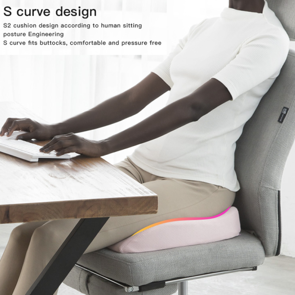 760g Memory Foam Seat Cushion for Coccyx Support in Comfortable Office and Car