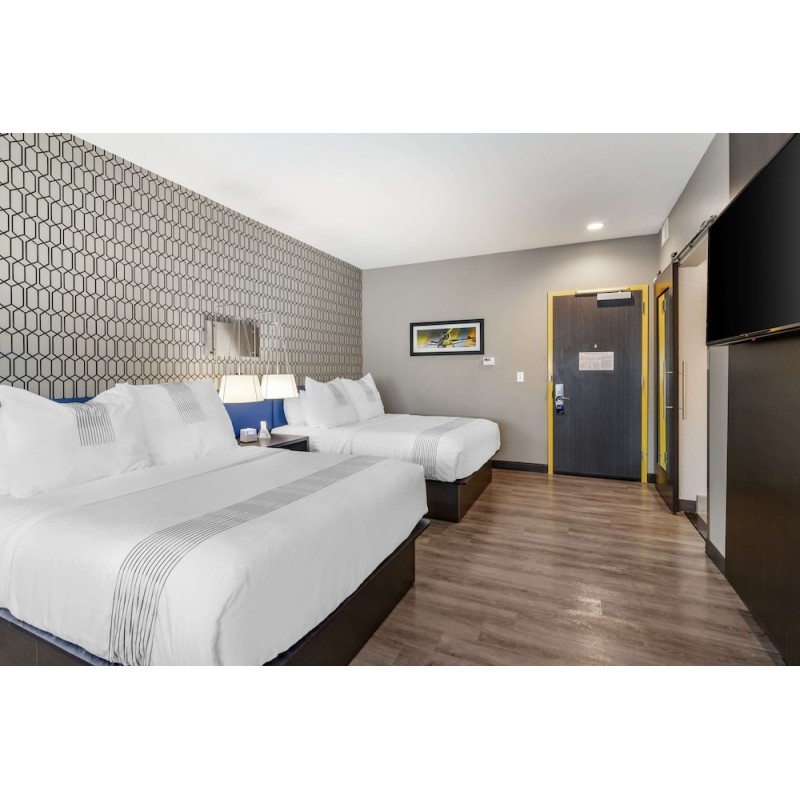 GLO Hotel Furniture Room Sets Queen Bed Standard Hotel Quality Lounge Sofa Fridge Cabinet Boutique Modern Usa Hotel Furniture