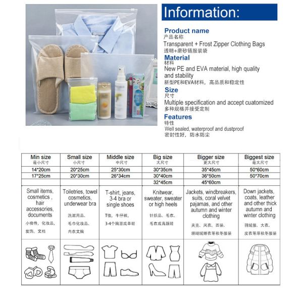 Экологически чистые полиэтиленовые полиэтиленовые пакеты для одежды 0,08 мм