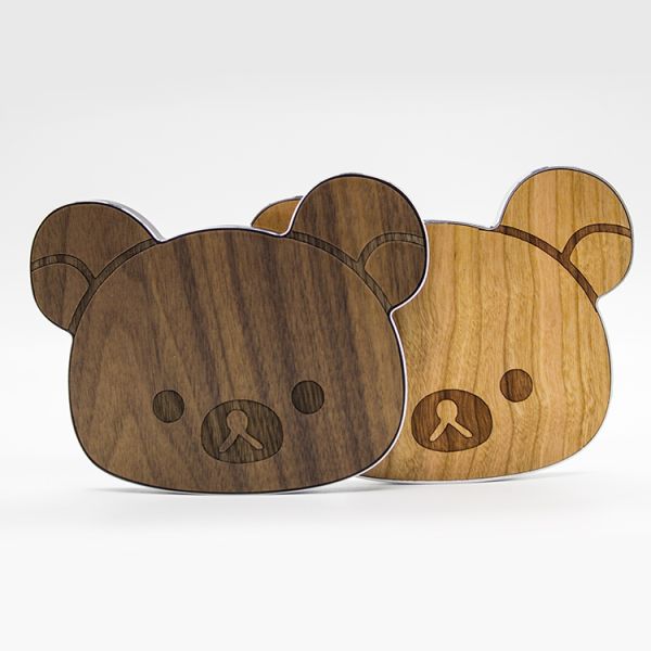 10W Wooden Wireless Charger Cellphone Usage in Cartoon / Custom Shape