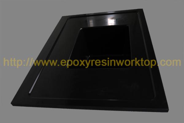 Heat resistance corner countertop undermount sink for hospital lab furniture