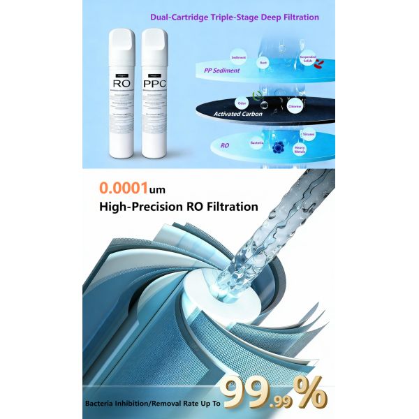 Dual Channel Desktop RO Water Purifier Tankless