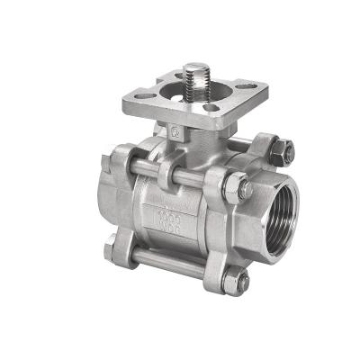 Água Uso industrial Válvula de esfera rápida 3PC com SS304 316 CF8 ISO5211 Pad de montagem