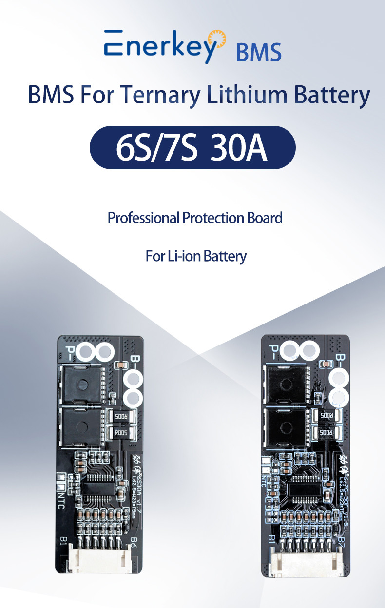 Enerkey 6S 7S 30A Литий-ионный аккумулятор BMS с NTC для электрического велосипеда