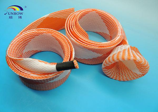 Colorful PET braided expandable Sleeve with ROHS for cable sleeving