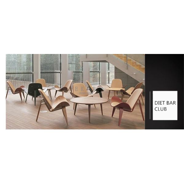 Italy Latest Design Solid Wood Home Coffee Shop Lounge Leisure Chair