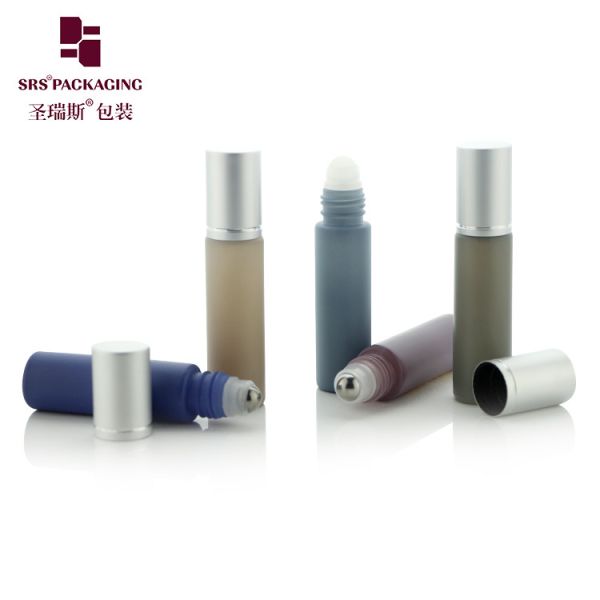 Customizable Walled Glass Roll On Bottle for Skincare Essences with Glass Ball