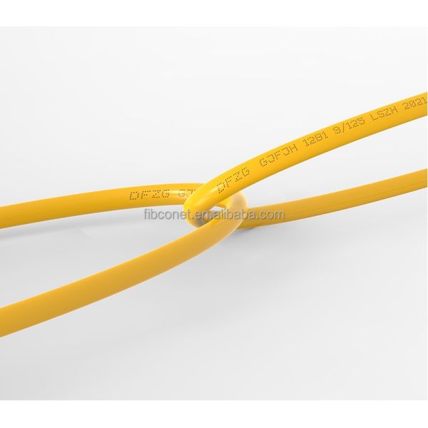 1 Core FTTH Waterproof Armored Outdoor Yellow Fiber Optic Cable for Country Markets