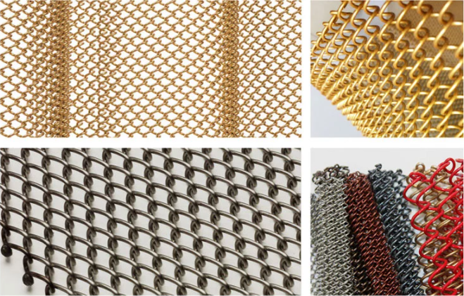 Flexible 0.8mm Dia Metal Coil Drapery For Ceiling