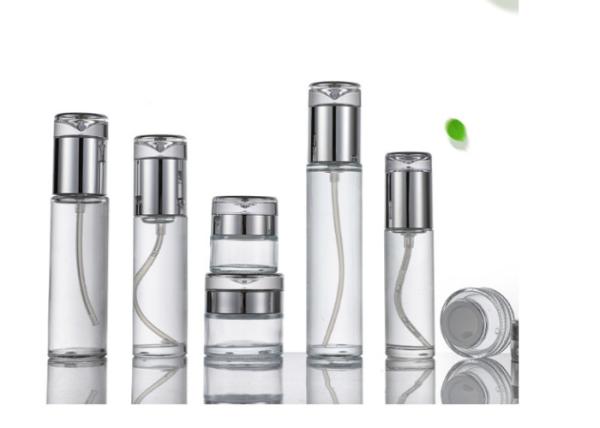 Hot Stamping Printing Cosmetic Pump Bottle Skincare Bottles And Jars