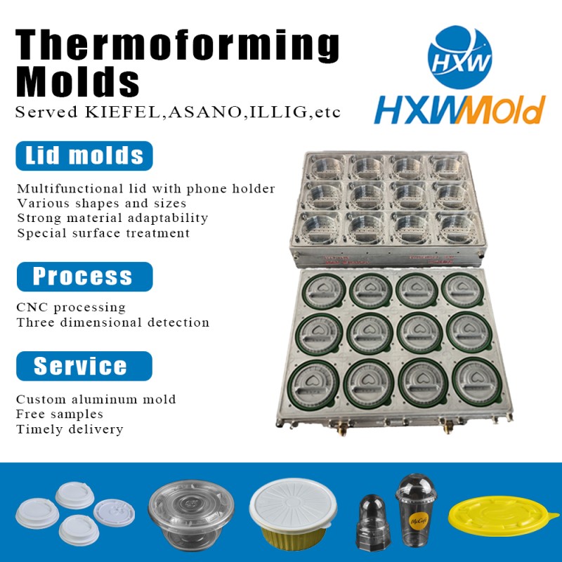 Stackable Lid Thermoforming Mold for Meal Prep Containers Refrigeration Storage Box