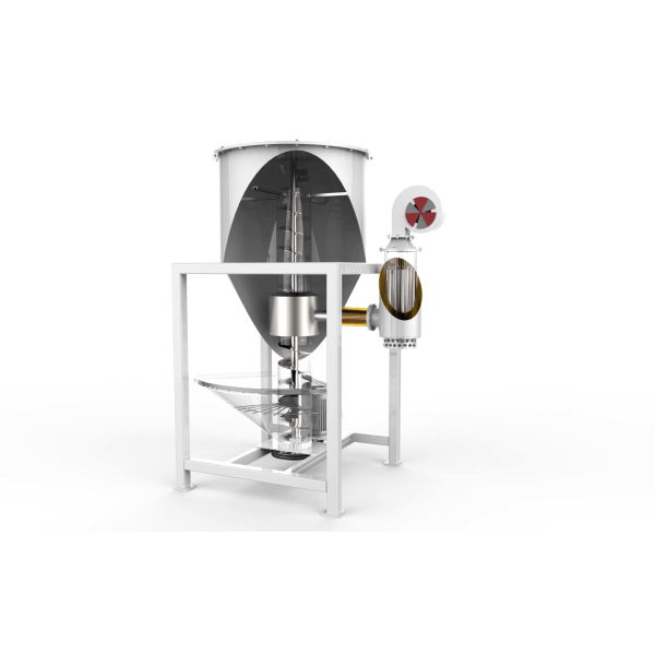 White 4 KW Plastic Vertical Mixer 500 KG / H Capacity Long Life Span